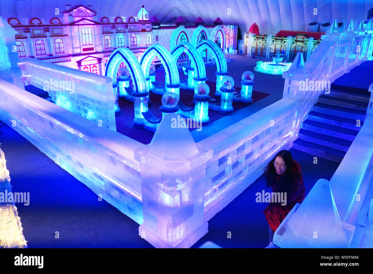 Harbin China s Heilongjiang Province 28th July 2019 A Woman Plays harbin-china-s-heilongjiang-province-28th-july-2019-a-woman-plays