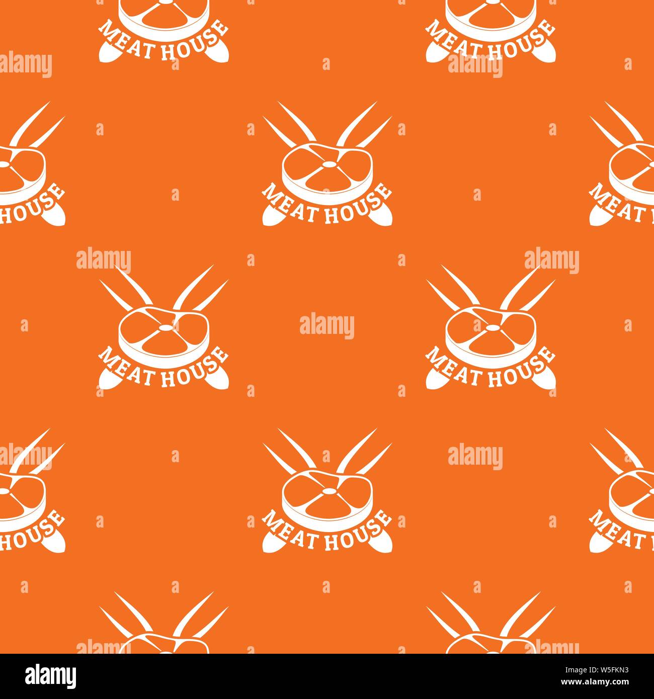 Meat house pattern vector orange Stock Vector Image & Art - Alamy