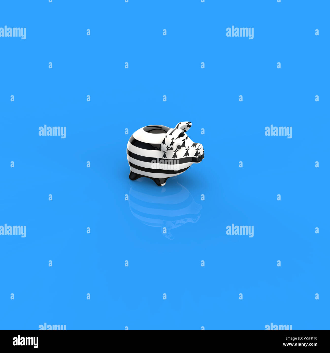 Piggy bank - 3D Illustration Stock Photo - Alamy