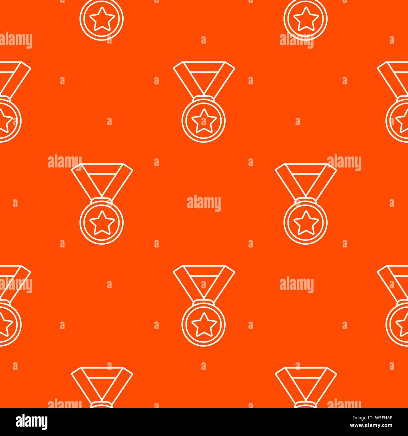 Hockey champion medal pattern vector orange Stock Vector Image & Art ...