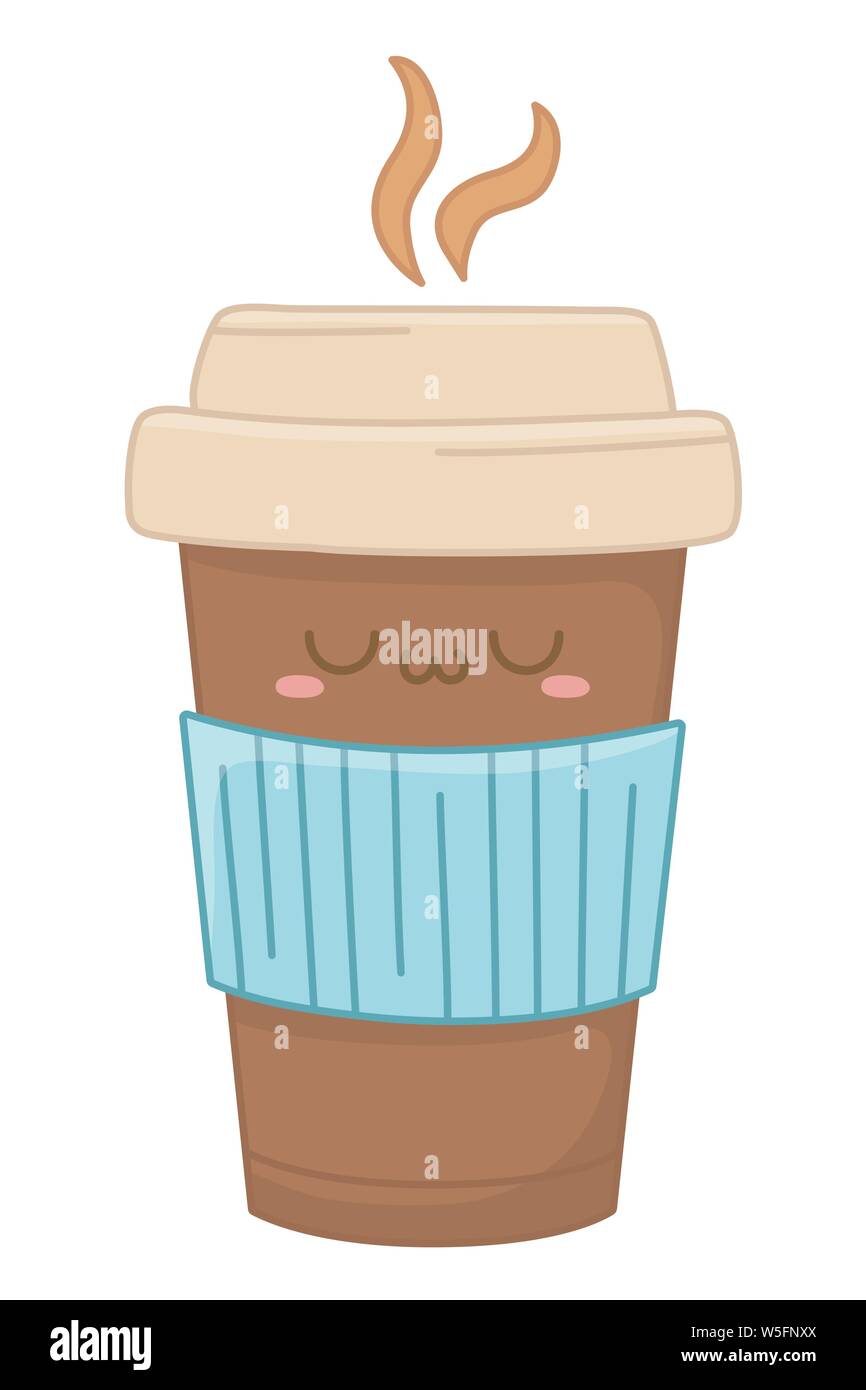 Coffee to go kawaii cute cartoon Stock Vector Image & Art - Alamy