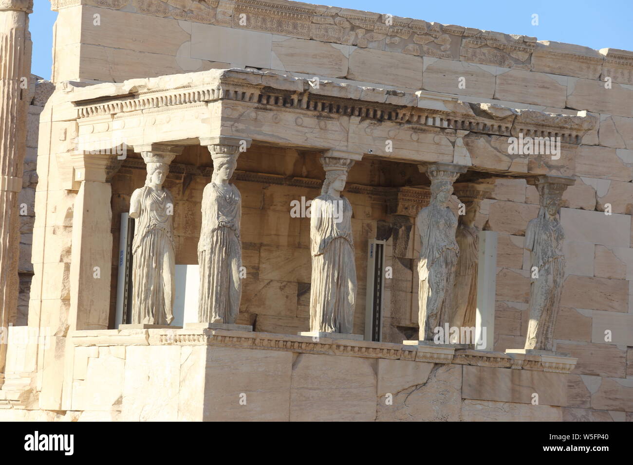 Athens, Greece - July 20, 2019: The Parthenon on the Acropolis of Athens, a UNESCO heritage site Stock Photo