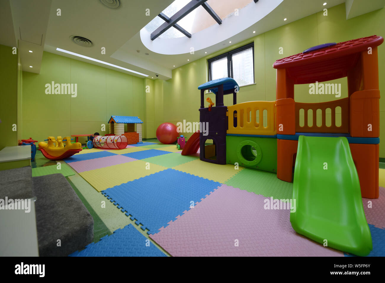 A View Of The Play Area Inside The Castle Shaped Building At The