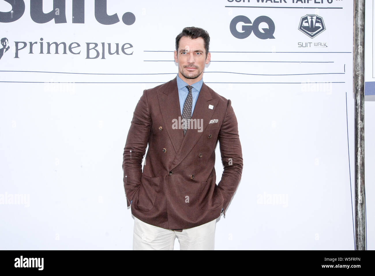 British model David Gandy attends the GQ Suit Walk event in Taipei, Taiwan, 9 March 2019. Stock Photo