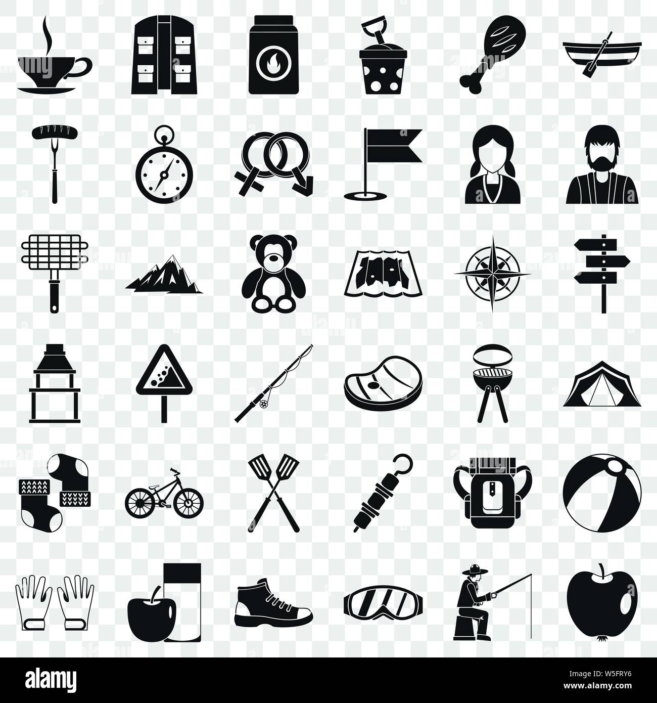 Backpack icons set, simple style Stock Vector Image & Art - Alamy