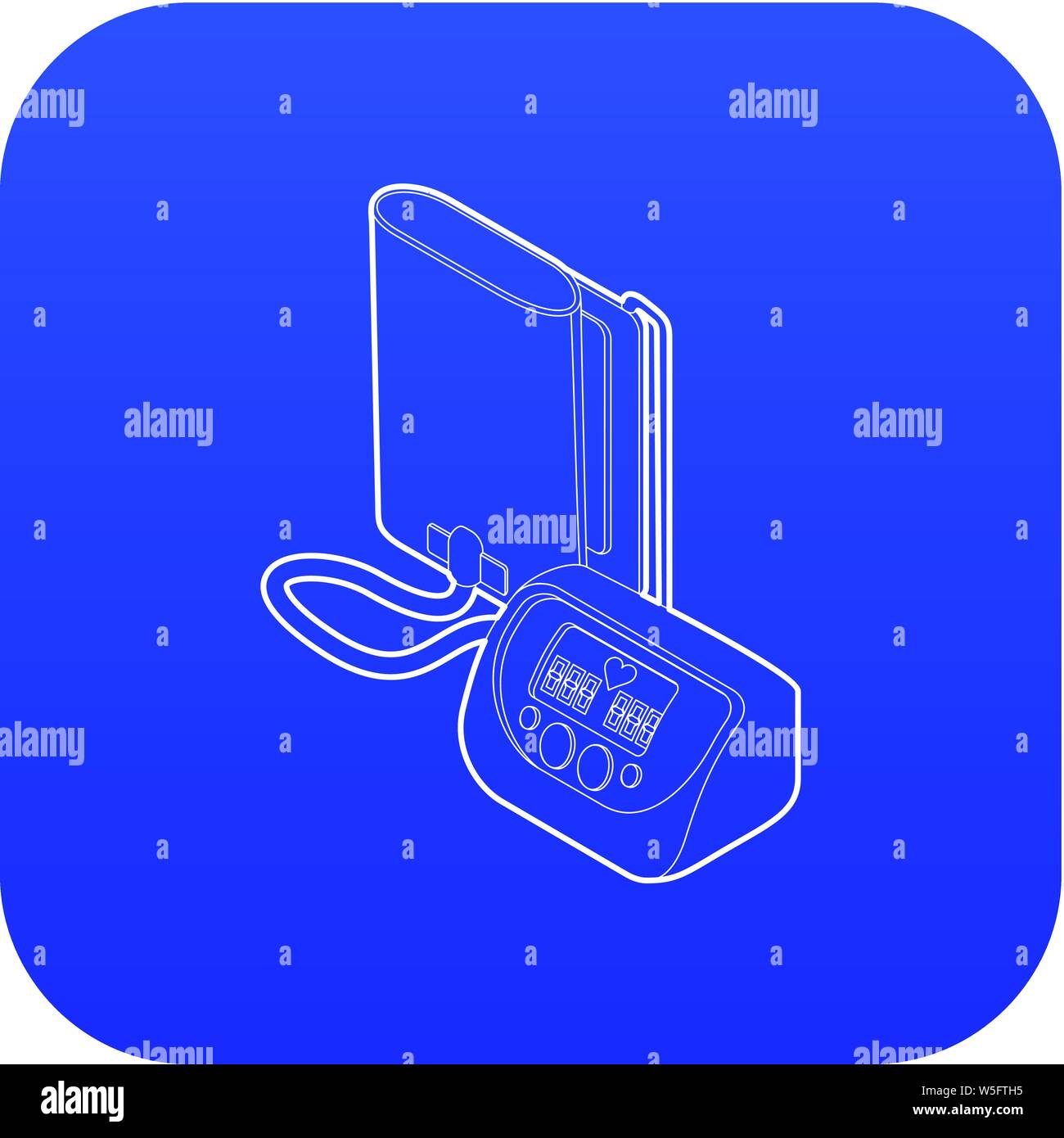 Tonometer icon blue vector Stock Vector Image & Art - Alamy