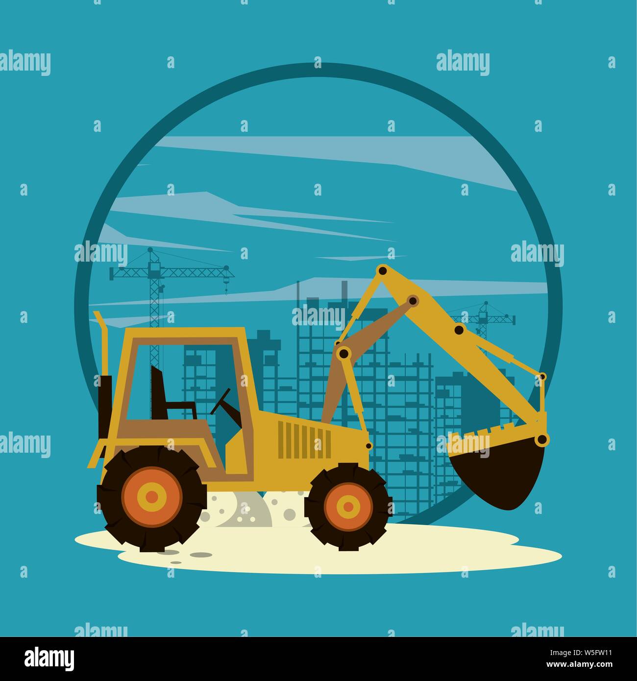 Under construction buildings and machinery Stock Vector Image & Art - Alamy