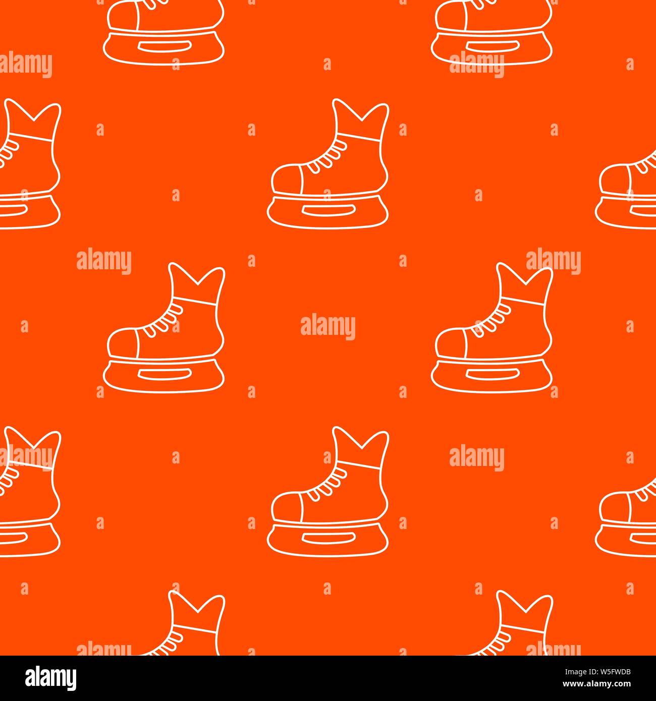 Ice hockey skate pattern vector orange Stock Vector Image & Art Alamy