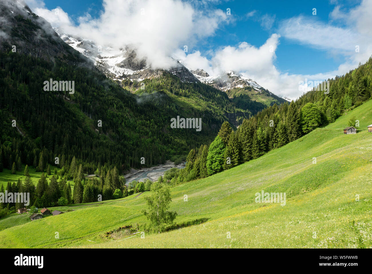 Austria, Tyrol, Allgau Alps, Hornbach valley, a side valley of the Lech watershed Stock Photo