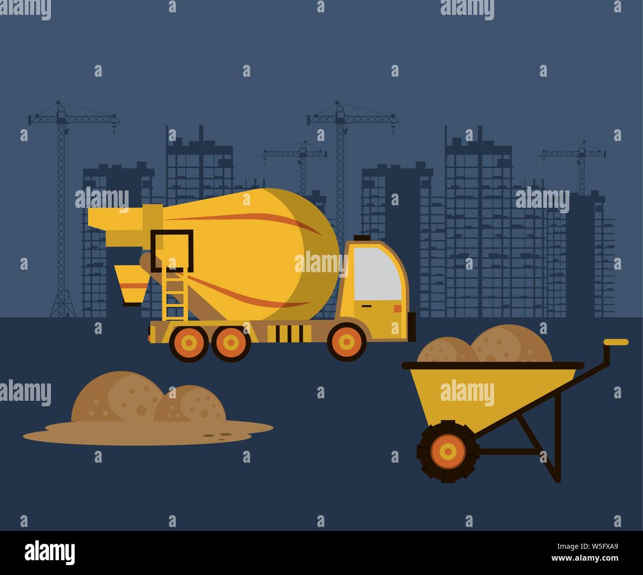 Under construction buildings and machinery Stock Vector Image & Art - Alamy