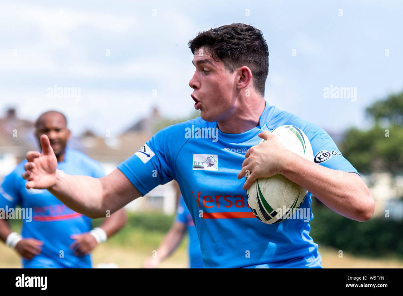 Torfaen Tigers v All Golds at New Panteg RFC in the RFL Southern Conference on the 27th July 2019. Lewis Mitchell/AGRL Stock Photo