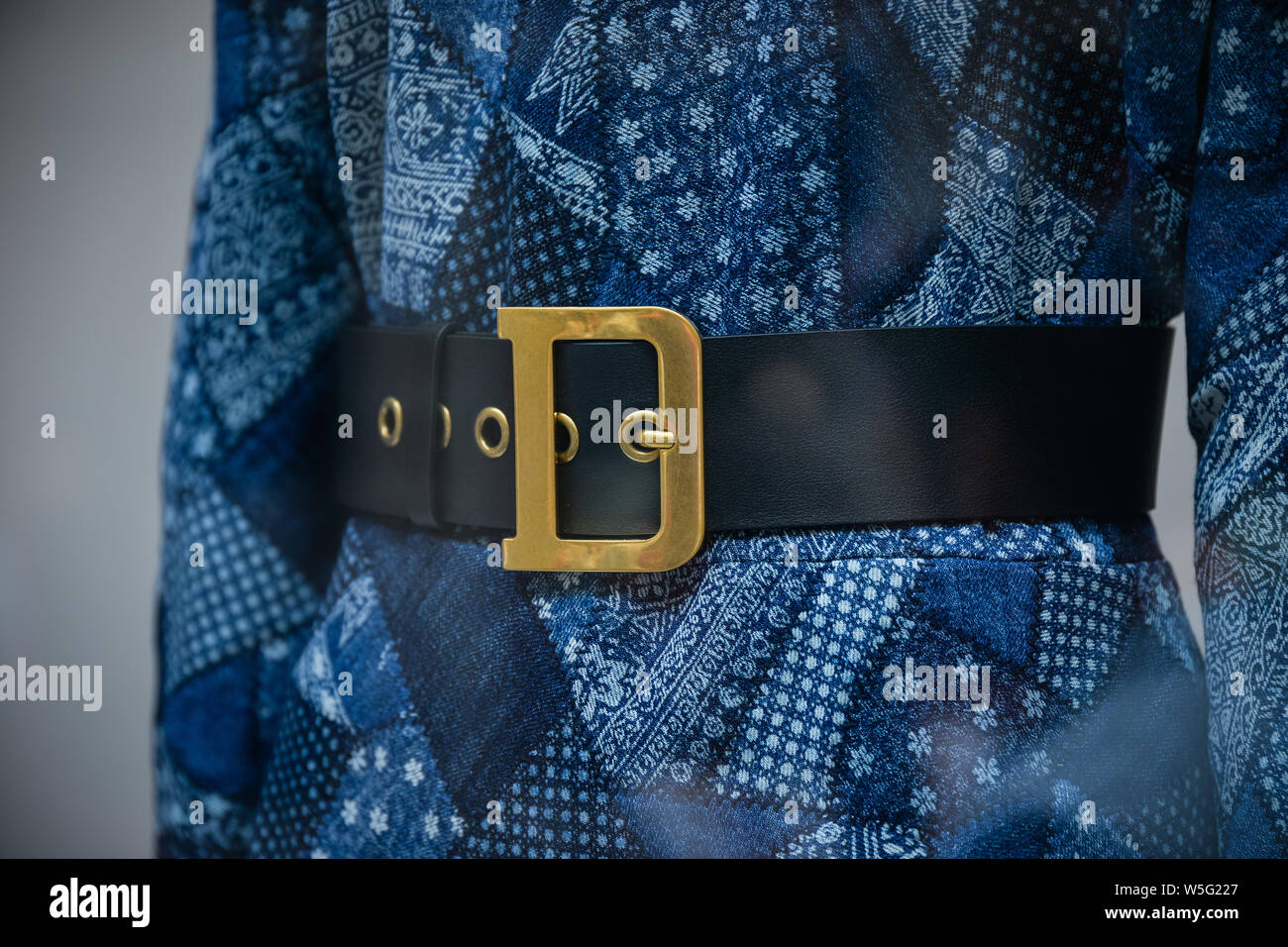 Milan, Italy - September 21, 2018: Dior store in Milan. Montenapoleone area. Fashion week Dior shopping. Stock Photo