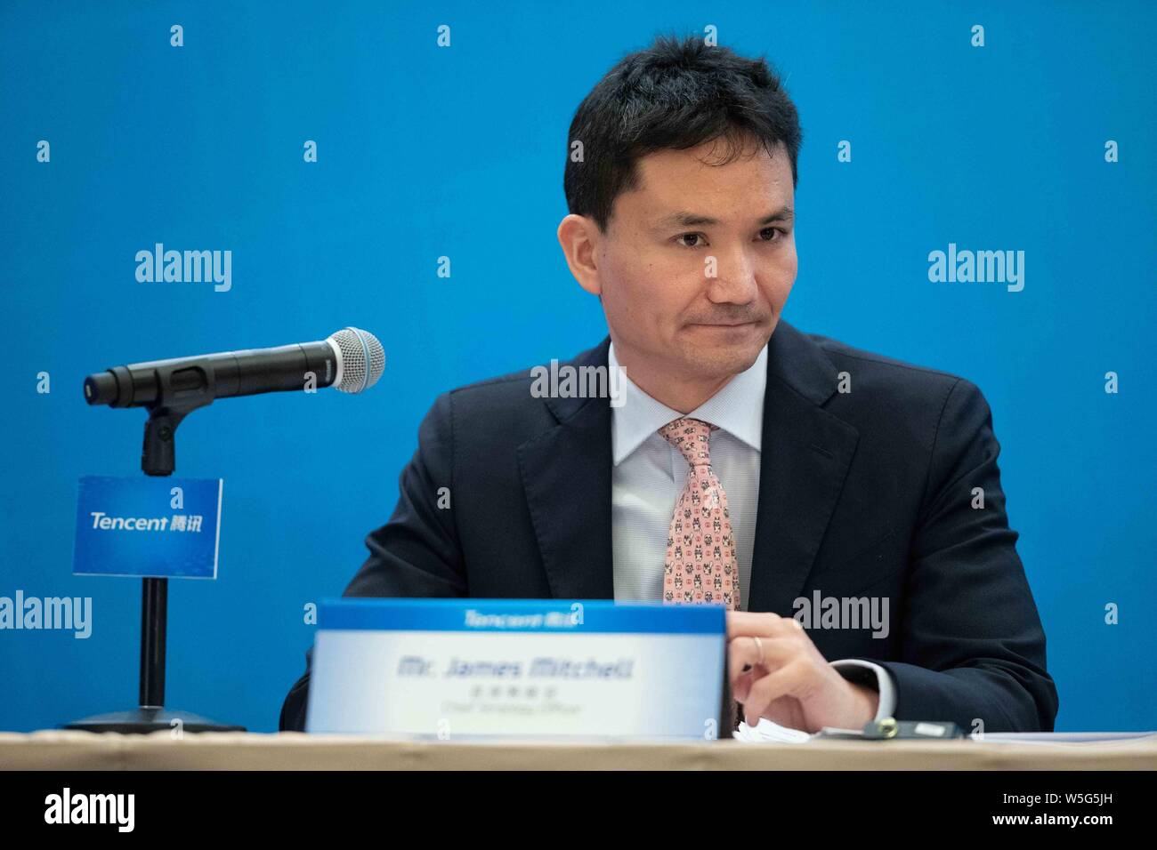 James Mitchell, chief strategy officer of Tencent, attends the Tencent