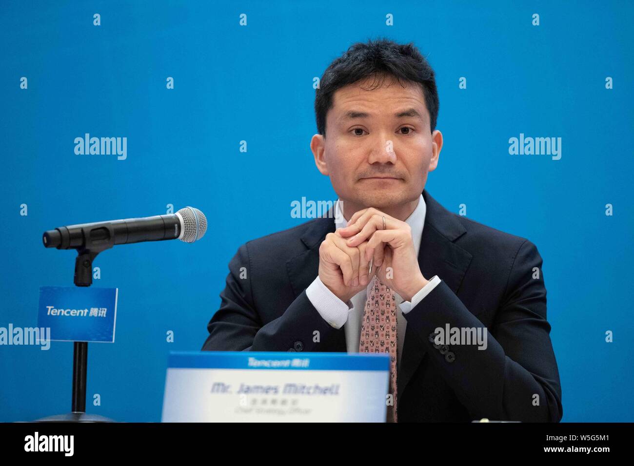 James Mitchell, chief strategy officer of Tencent, attends the Tencent