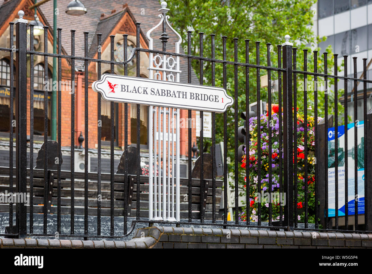 Sign for the Black Sabbath Bridge, Birmingham UK Stock Photo