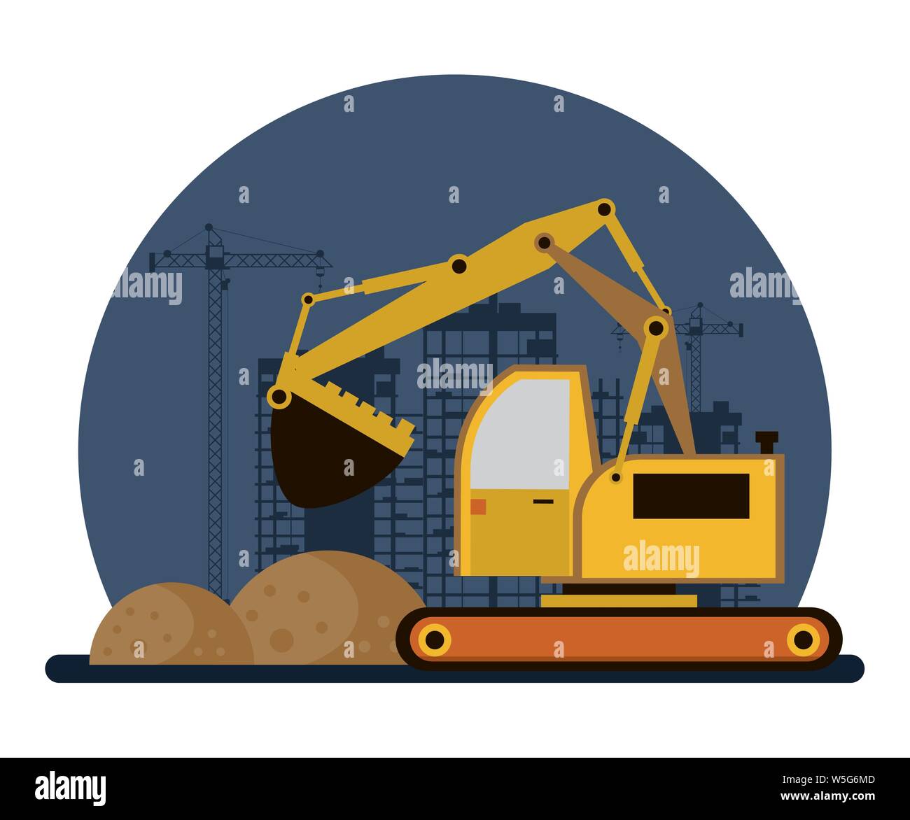 Under construction buildings and machinery Stock Vector Image & Art - Alamy