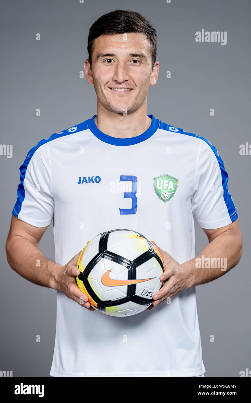 Creative portrait of Dostonbek Tursunov of Uzbekistan national football ...