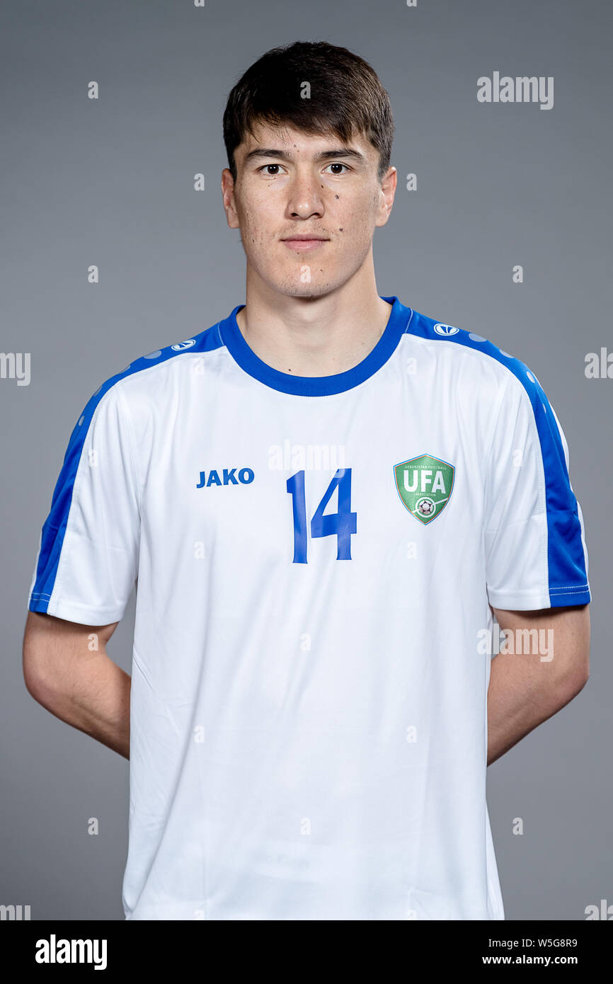 Portrait Of Eldor Shomurodov Of Uzbekistan National Football Team For The 2019 China Cup International Football Championship In Nanning City South Ch Stock Photo Alamy