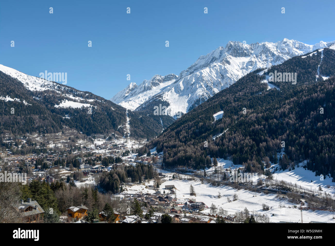 Italy, Lombardy, Camonica Valley, Ponte di Legno ski area Stock Photo