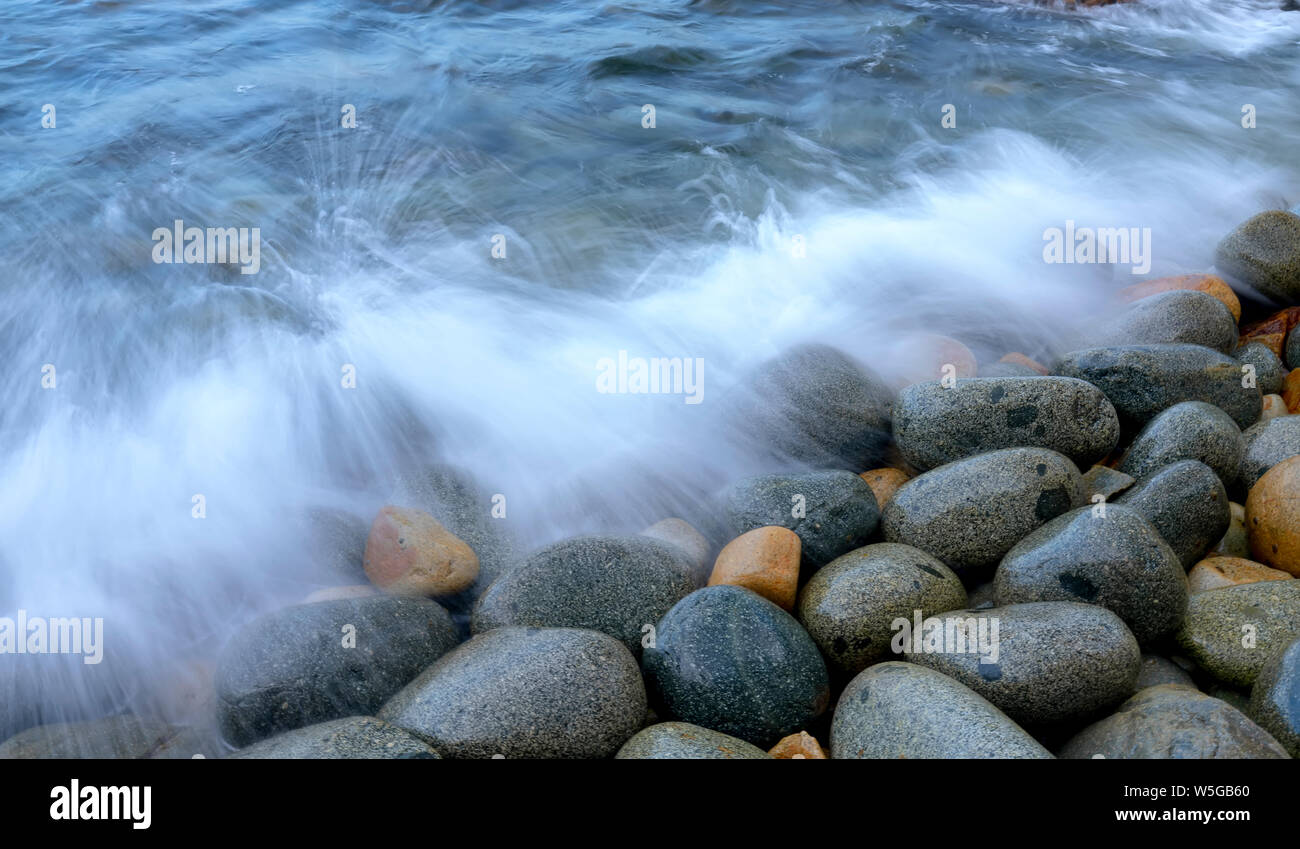 Wavy Smooth Rocks Smooth waves on giant rocks like eggs interesting Stock Photo - Alamy