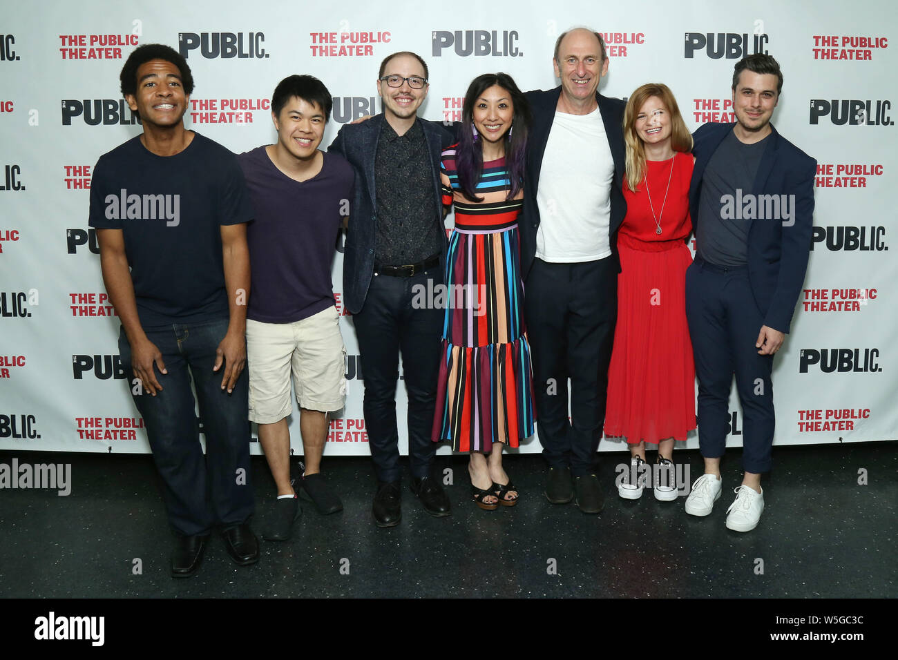 Opening Night Party For We Re Only Alive For A Short Amount Of Time At The Public Theater Arrivals Featuring Josh Henderson Tyler Hsieh John Blevins Jessica Wong David Cale Tomina Parvanova