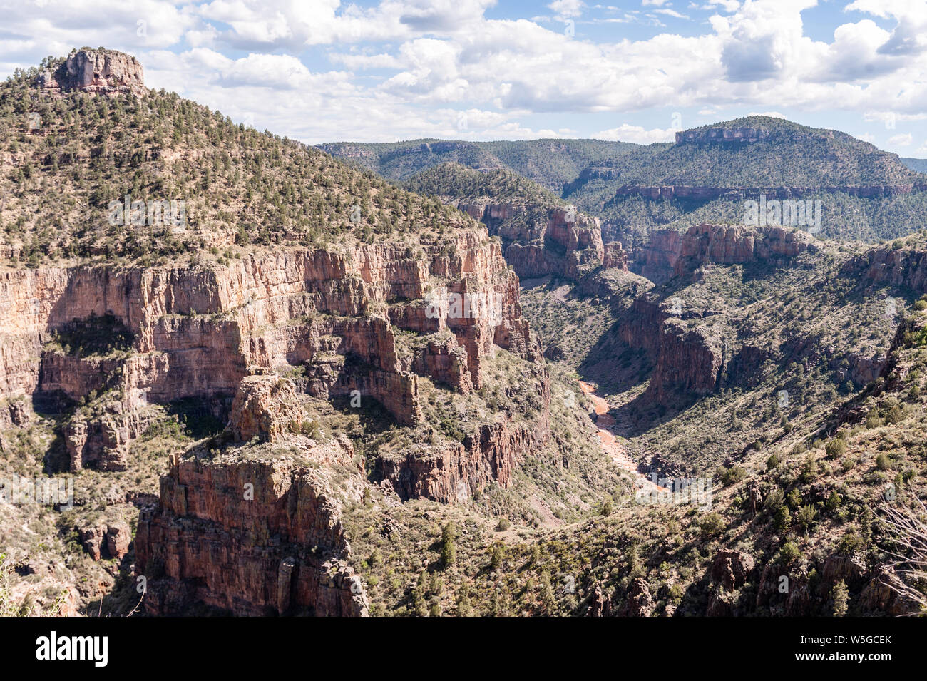 The Becker Butte and the salt river, near Whiteriver Arizona, on a