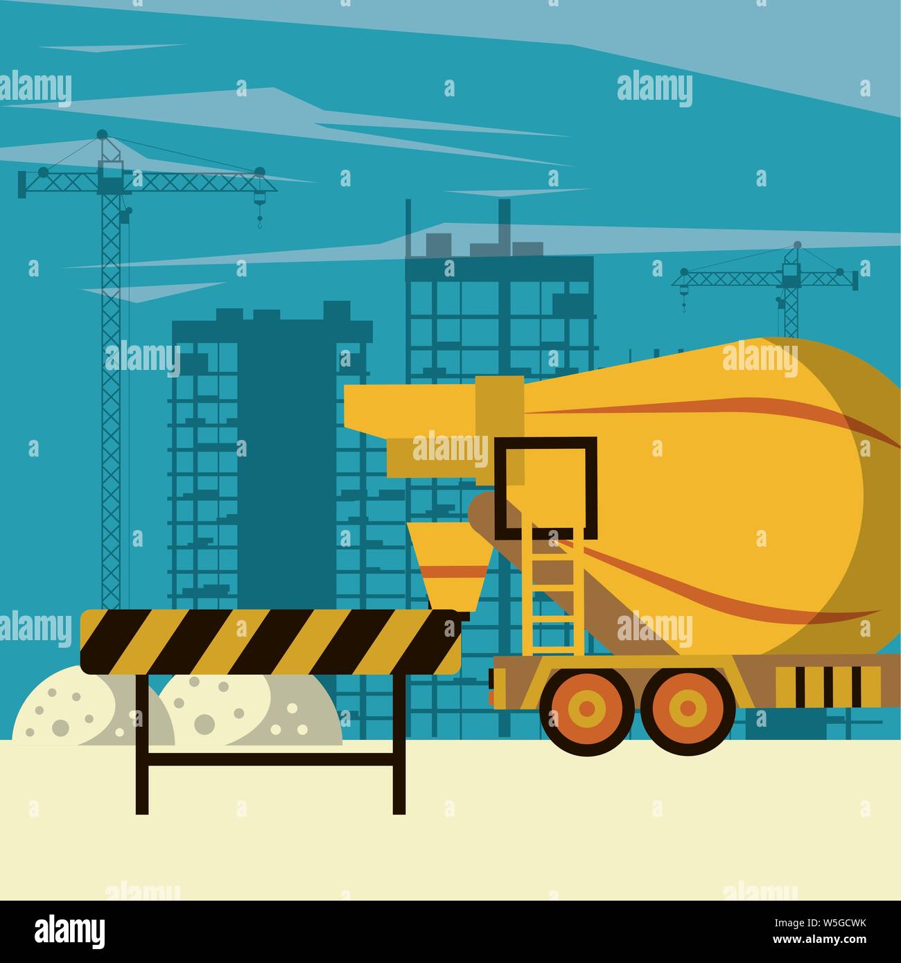 Under construction buildings and machinery Stock Vector Image & Art - Alamy