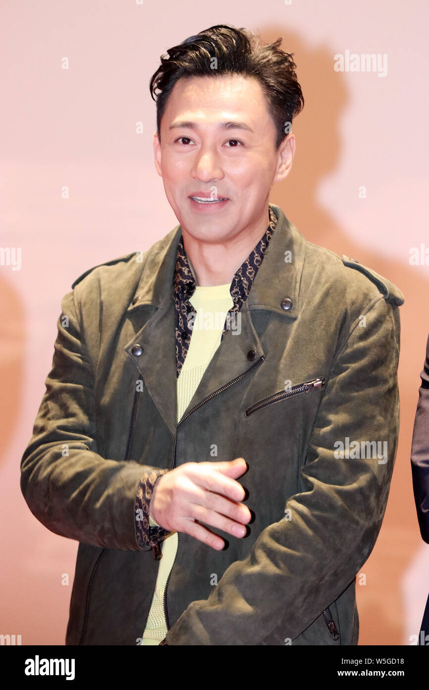 Hong Kong singer and actor Raymond Lam attends a press conference for ...