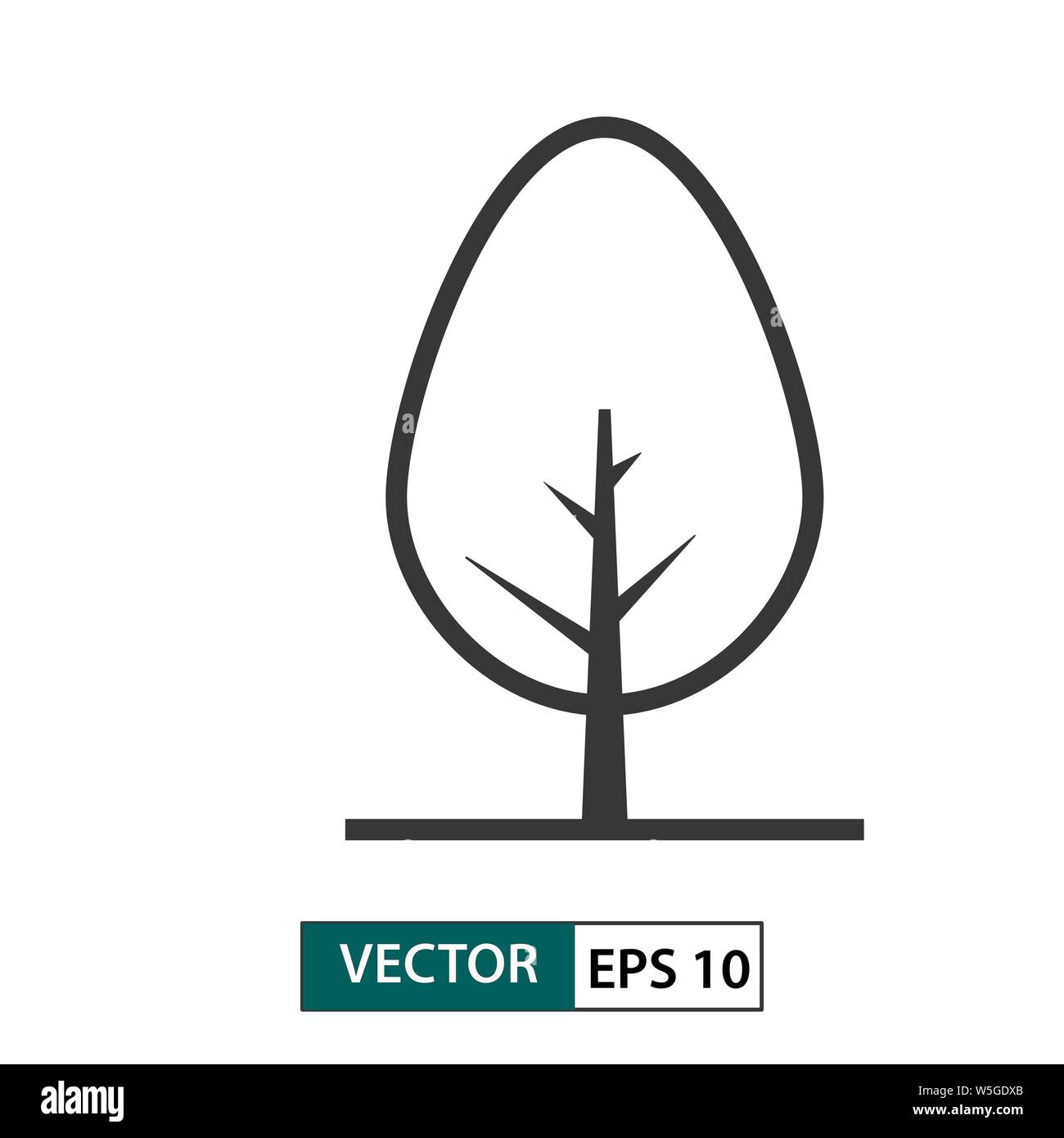 Forest tree outline icon hi-res stock photography and images - Alamy