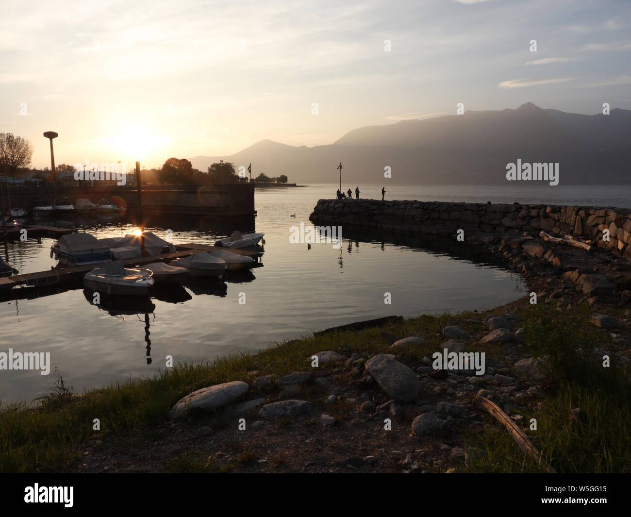 Italy, Lombardy, Luino and the Lake Maggiore Stock Photo