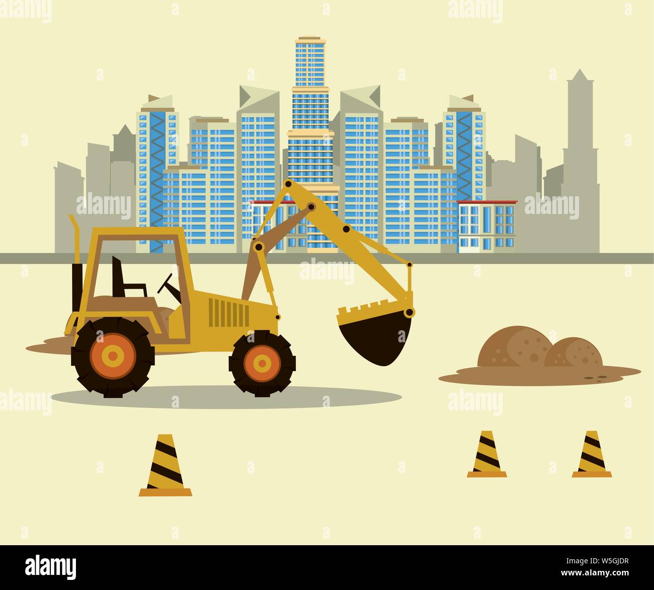 Under construction buildings and machinery Stock Vector Image & Art - Alamy