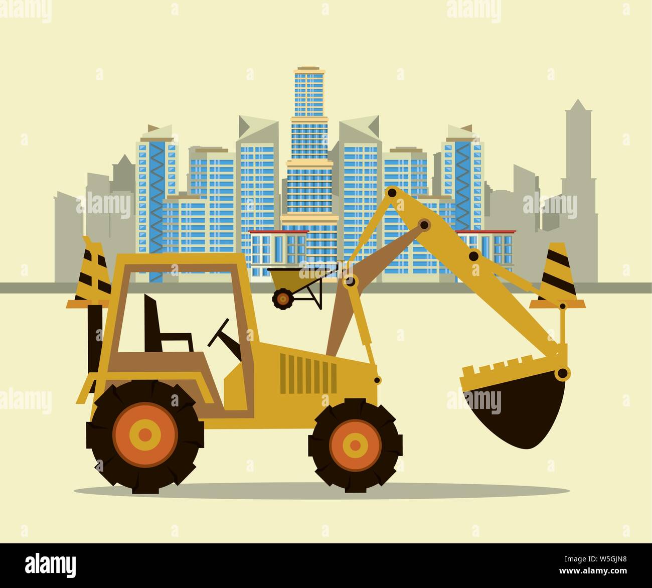 Under construction buildings and machinery Stock Vector Image & Art - Alamy