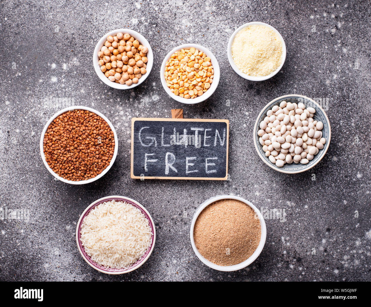 Set of gluten free products Stock Photo Alamy