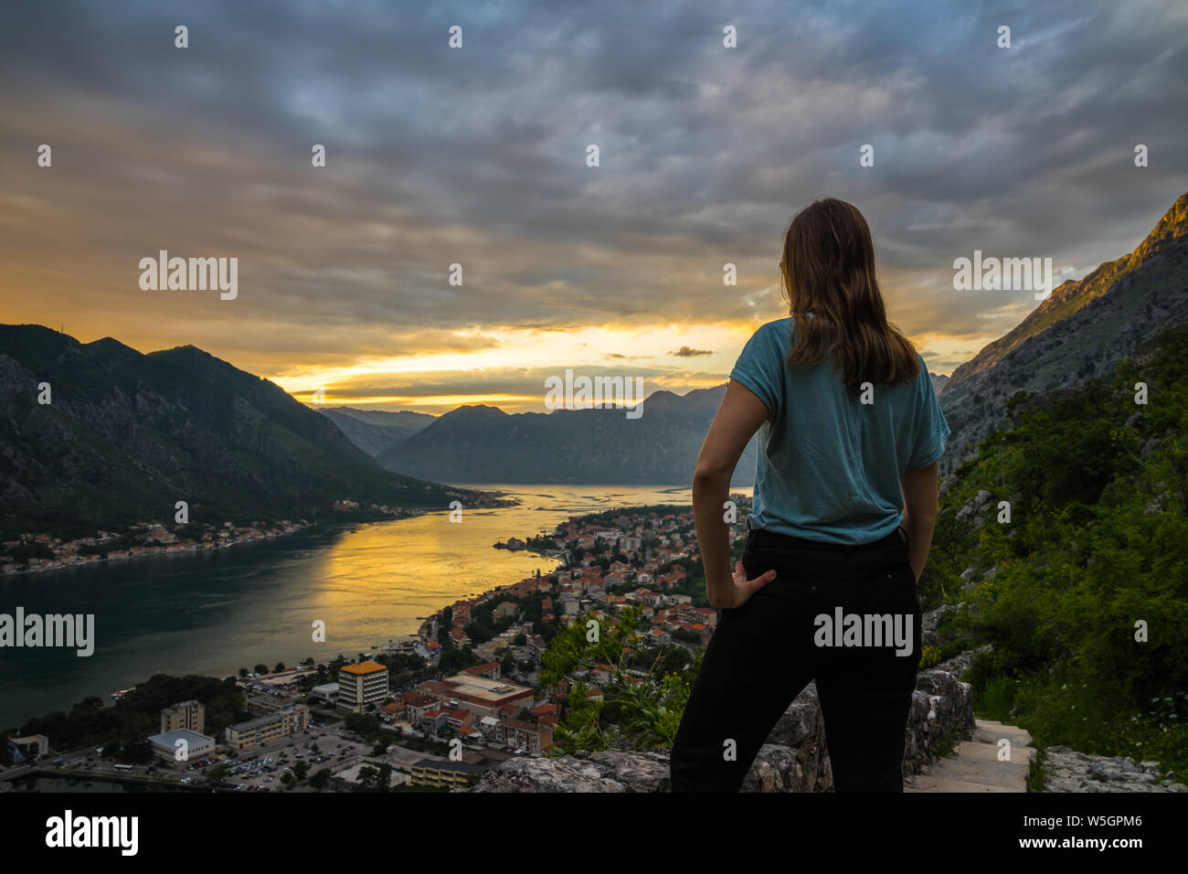 Kotor bay montenegro woman hi-res stock photography and images - Alamy