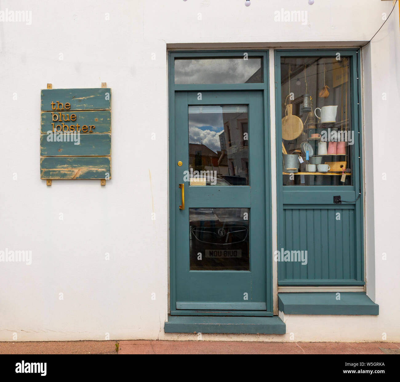 Stornoway, Scotland June 20,2018 entrance of the restaurant named the