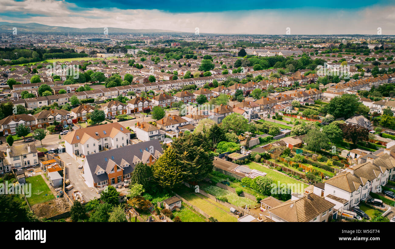 Dublin aerial view of Beaumont village Stock Photo Alamy