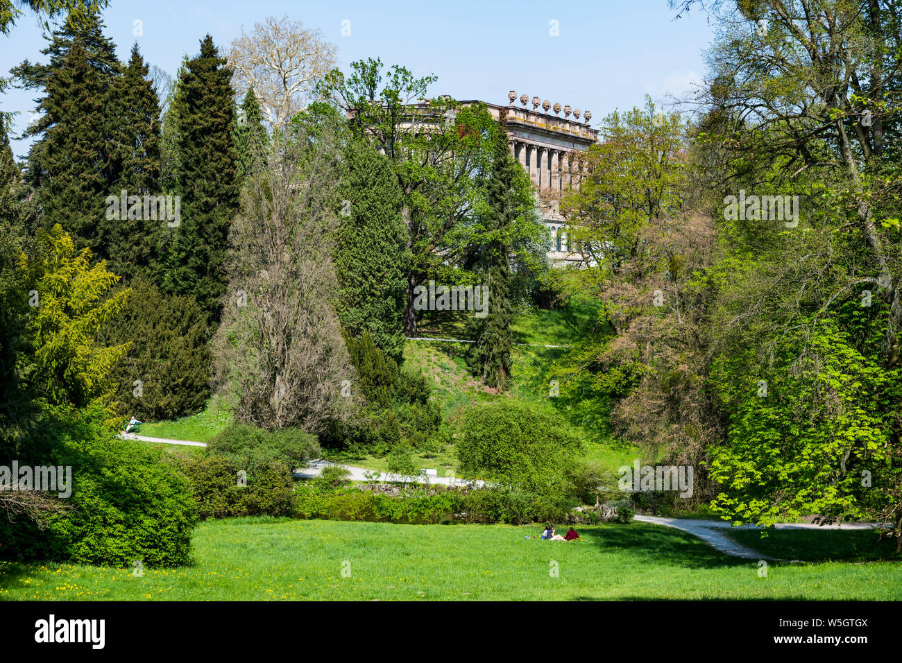 The Bergpark Wilhelmshoehe, a landscape park, UNESCO World Heritage Site, Kassel, Hesse, Germany, Europe Stock Photo