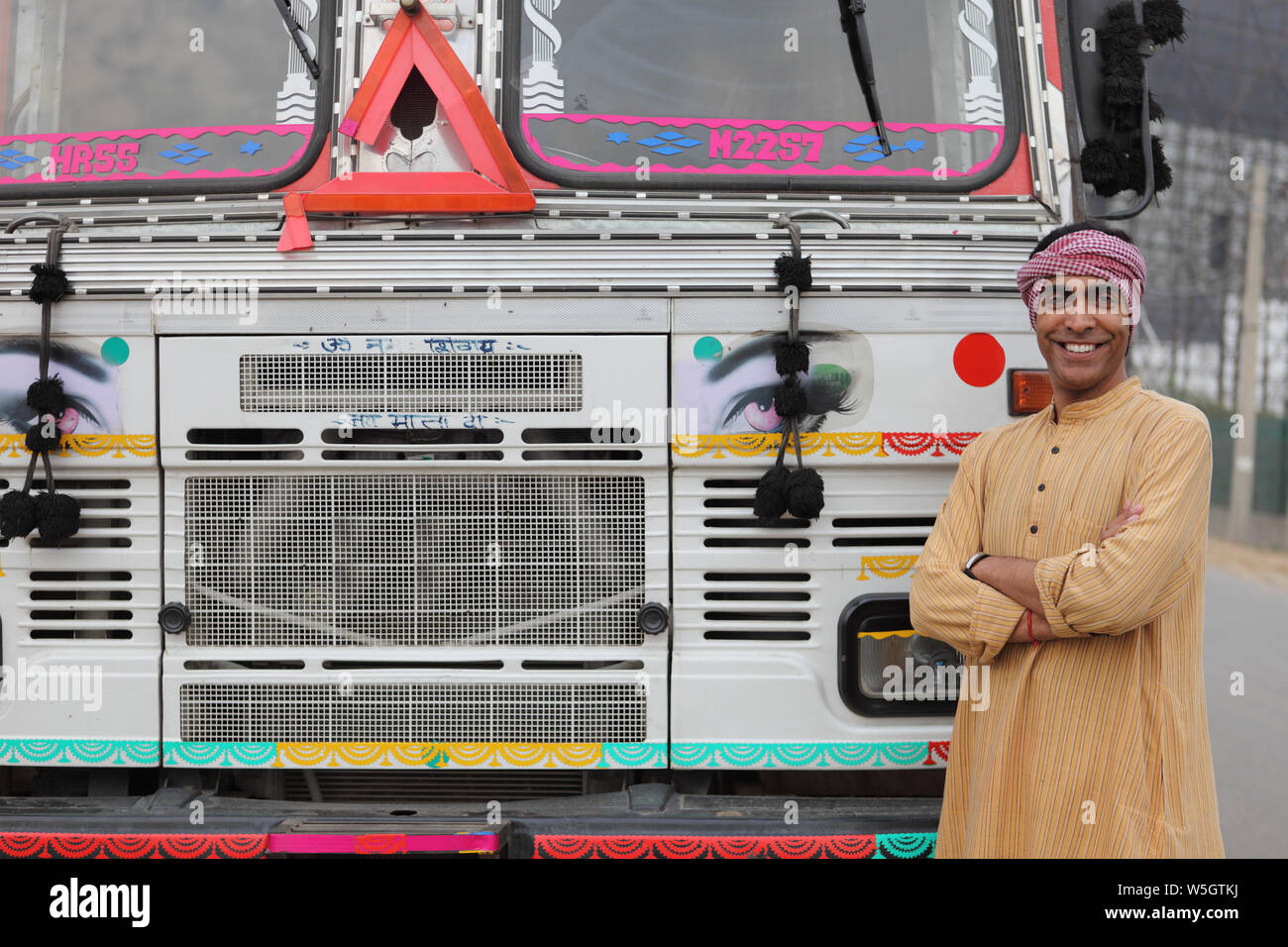 Indian truck man driver hires stock photography and images Alamy