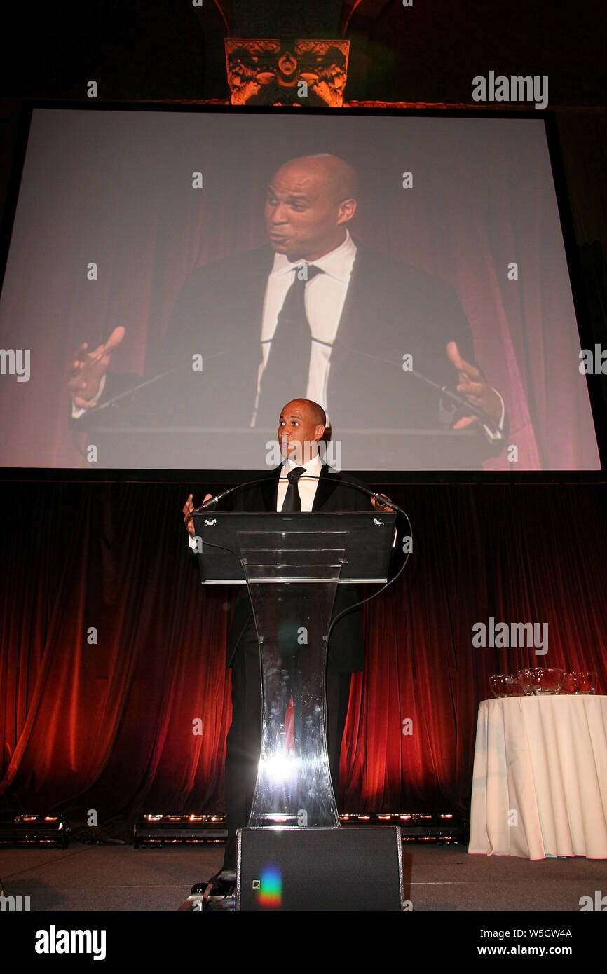 New York, USA. 12 May, 2008. Cory A. Booker at the Harvard Business School Club of New York's 41st annual Leadership Dinner at Cipriani 42nd Street. Credit: Steve Mack/Alamy Stock Photo