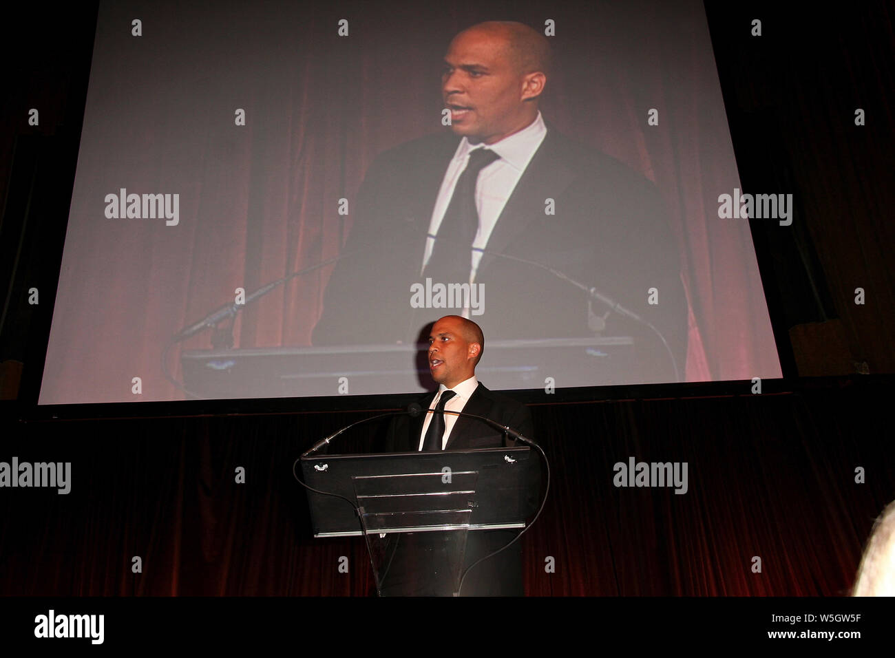 New York, USA. 12 May, 2008. Cory A. Booker at the Harvard Business School Club of New York's 41st annual Leadership Dinner at Cipriani 42nd Street. Credit: Steve Mack/Alamy Stock Photo