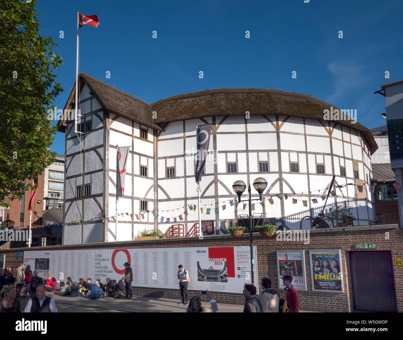 Globe Theatre, South Bank, London, England, United Kingdom, Europe Stock Photo