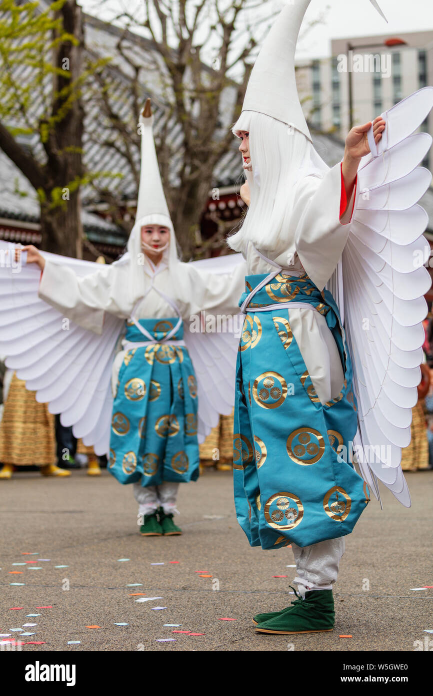 Hakucho White Swan (White Heron) festival, Sensoji Temple, Asakusa, Tokyo, Japan, Asia Stock Photo