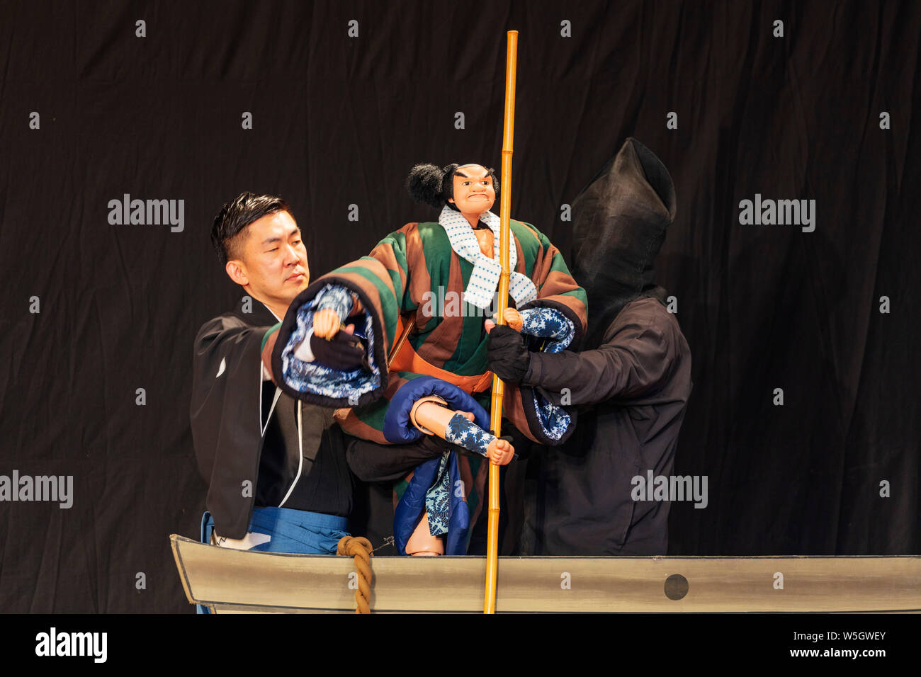 Nihon Bunraku puppet theatre performance, Tokyo, Japan, Asia Stock Photo