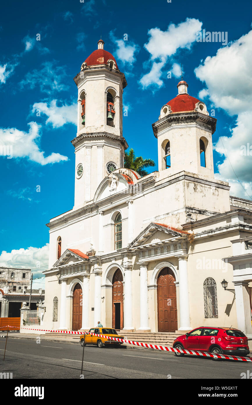 Catedral de la Purisima Concepcion (Cienfuegos Cathedral), Cienfuegos, UNESCO World Heritage Site, Cuba, West Indies, Caribbean, Central America Stock Photo