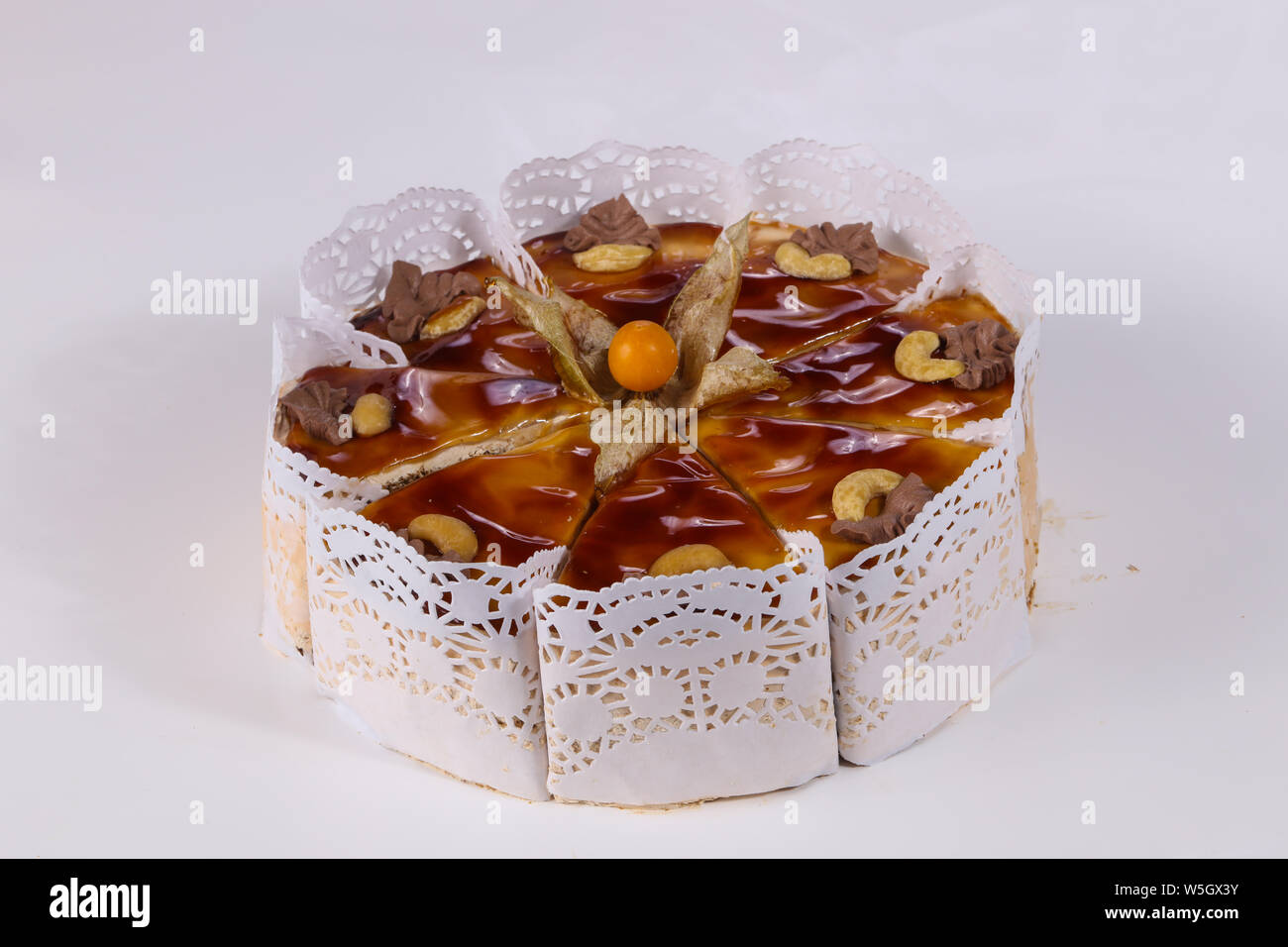 Sweet tasty cake with cream Stock Photo - Alamy