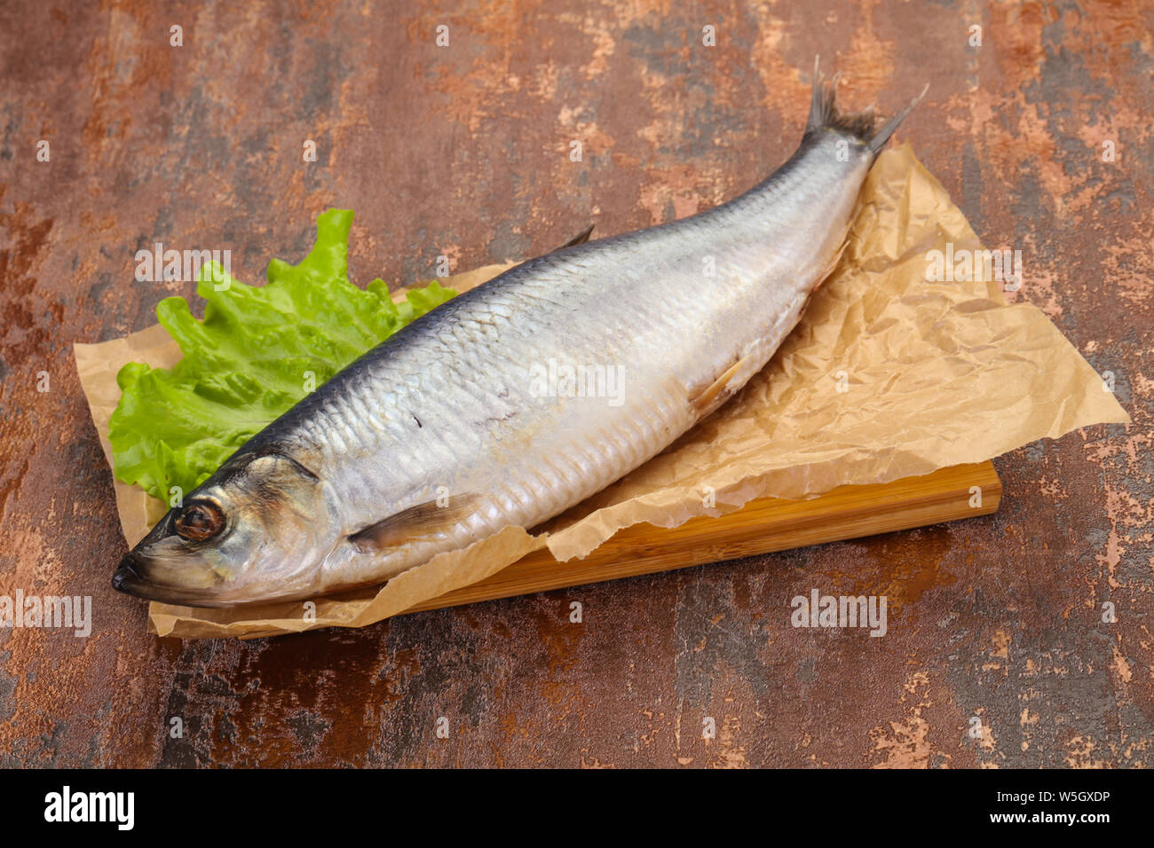 Salted herring fish ready for eat Stock Photo Alamy
