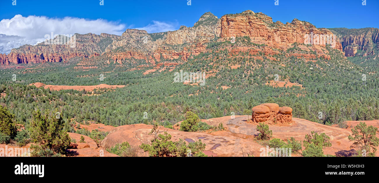 Panorama of Chicken Rock on the right and Submarine Rock on the left ...