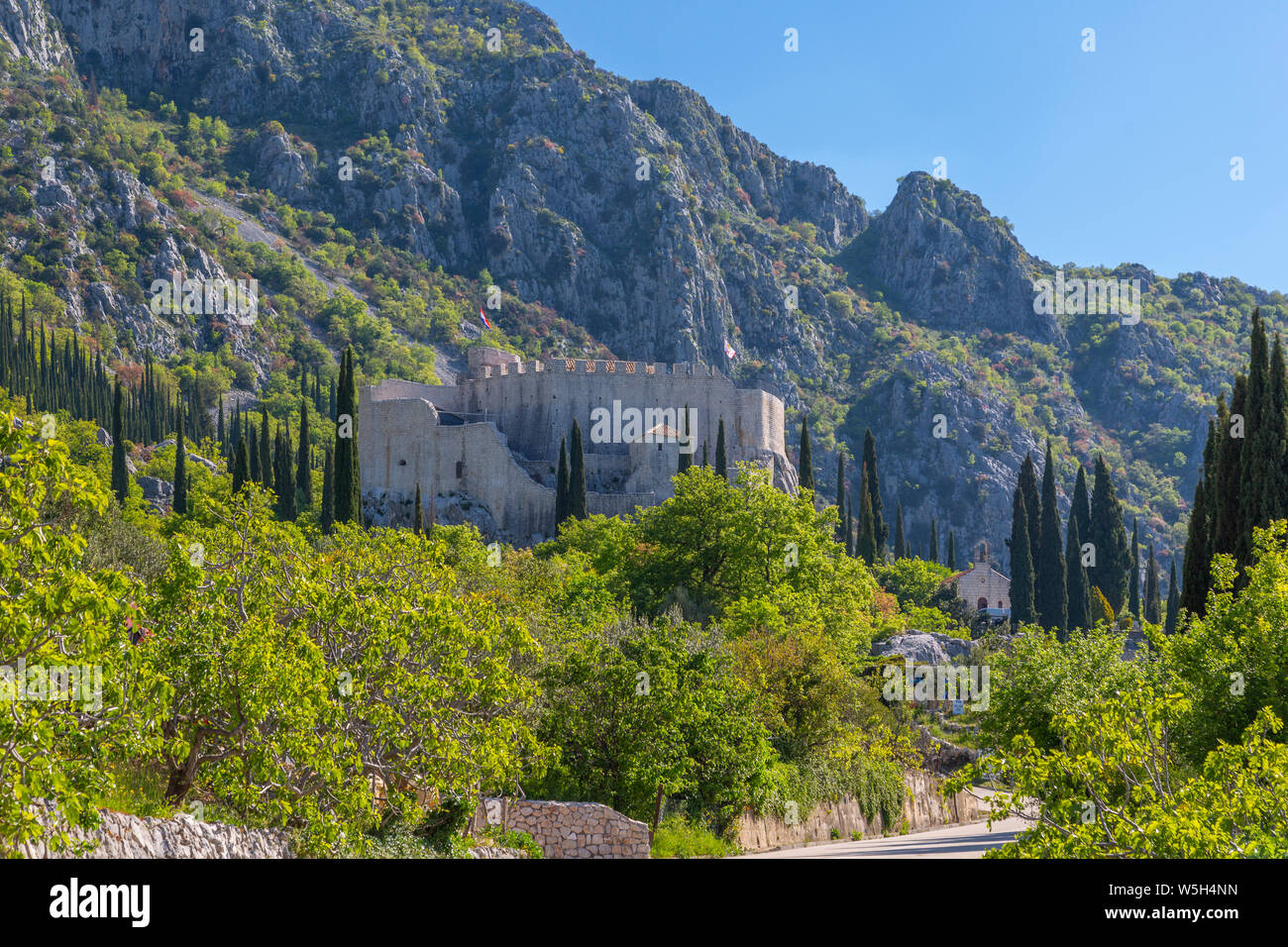 Landscape and scenery and Sokol Tower on a sunny spring day, Dunave ...