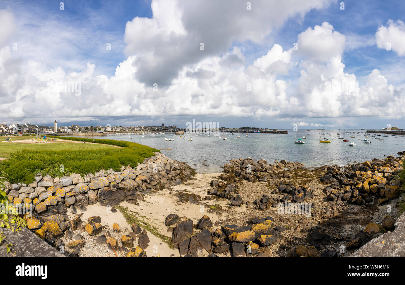 The historic fishing and trading port of Roscoff Stock Photo