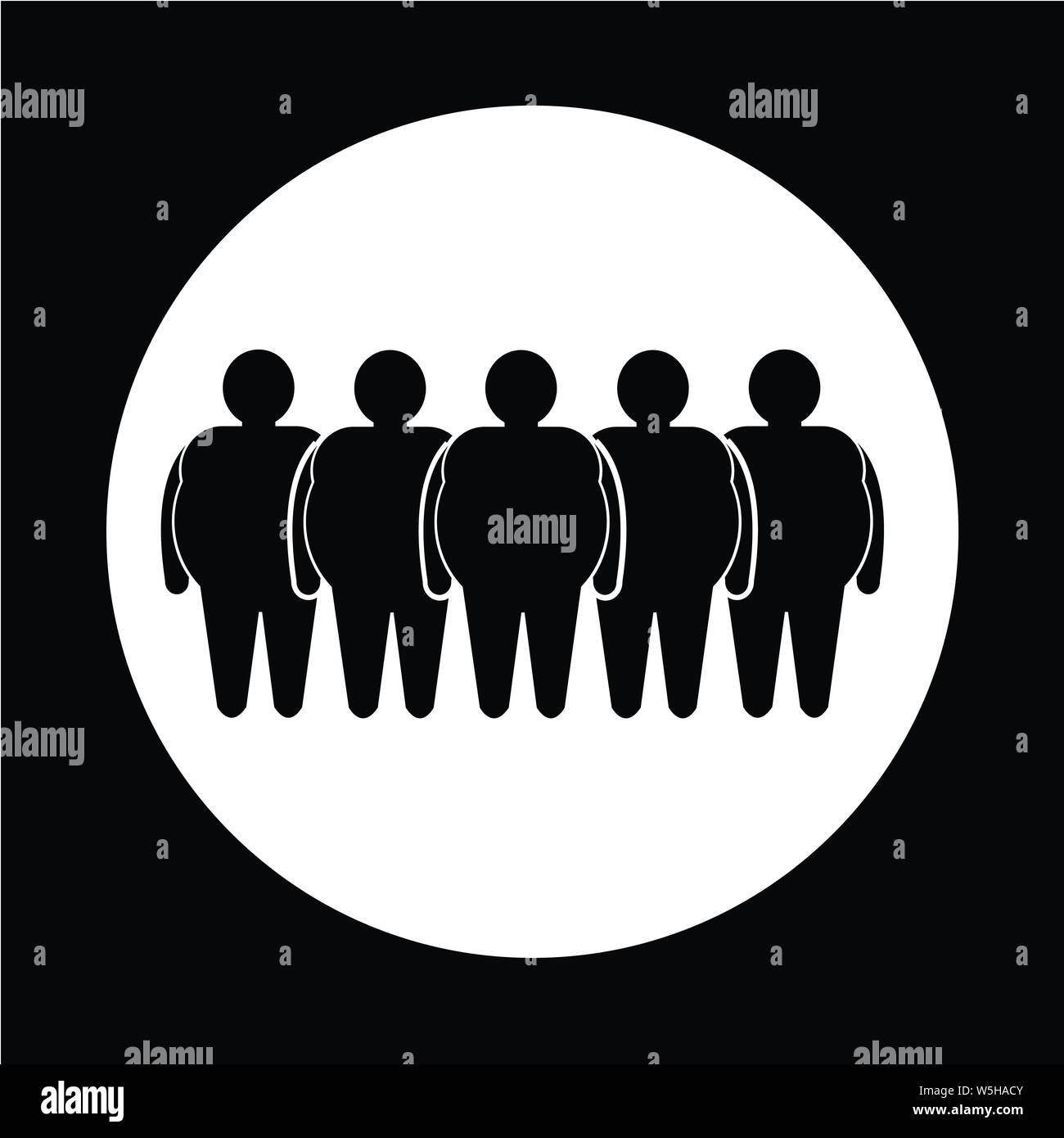 Fat People Icon Stock Vector Image & Art - Alamy